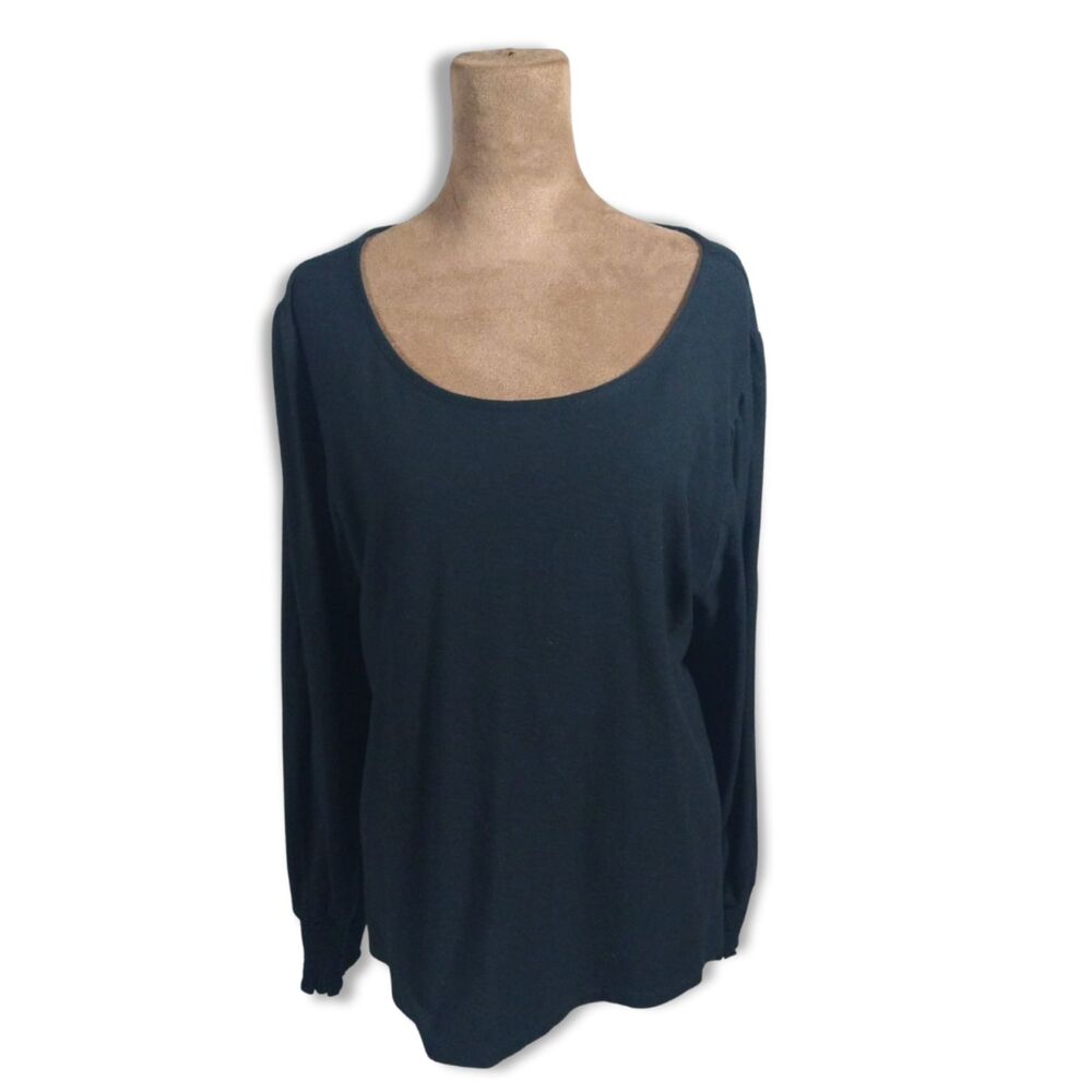 Black Long Sleeve Shirt Women’s XL – Cotton Blend Business Casual